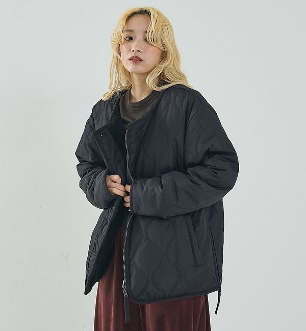 NOMINE「【TAION】ミリタリー リバーシブル クルーネック ダウンジャケット / ブル」|ダウン|