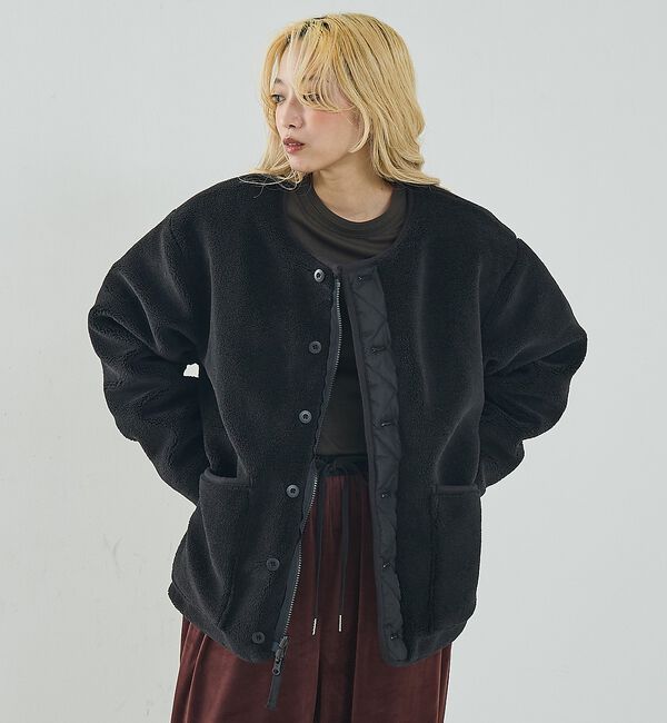 NOMINE「【TAION】ミリタリー リバーシブル クルーネック ダウンジャケット / ブル」|ダウン|