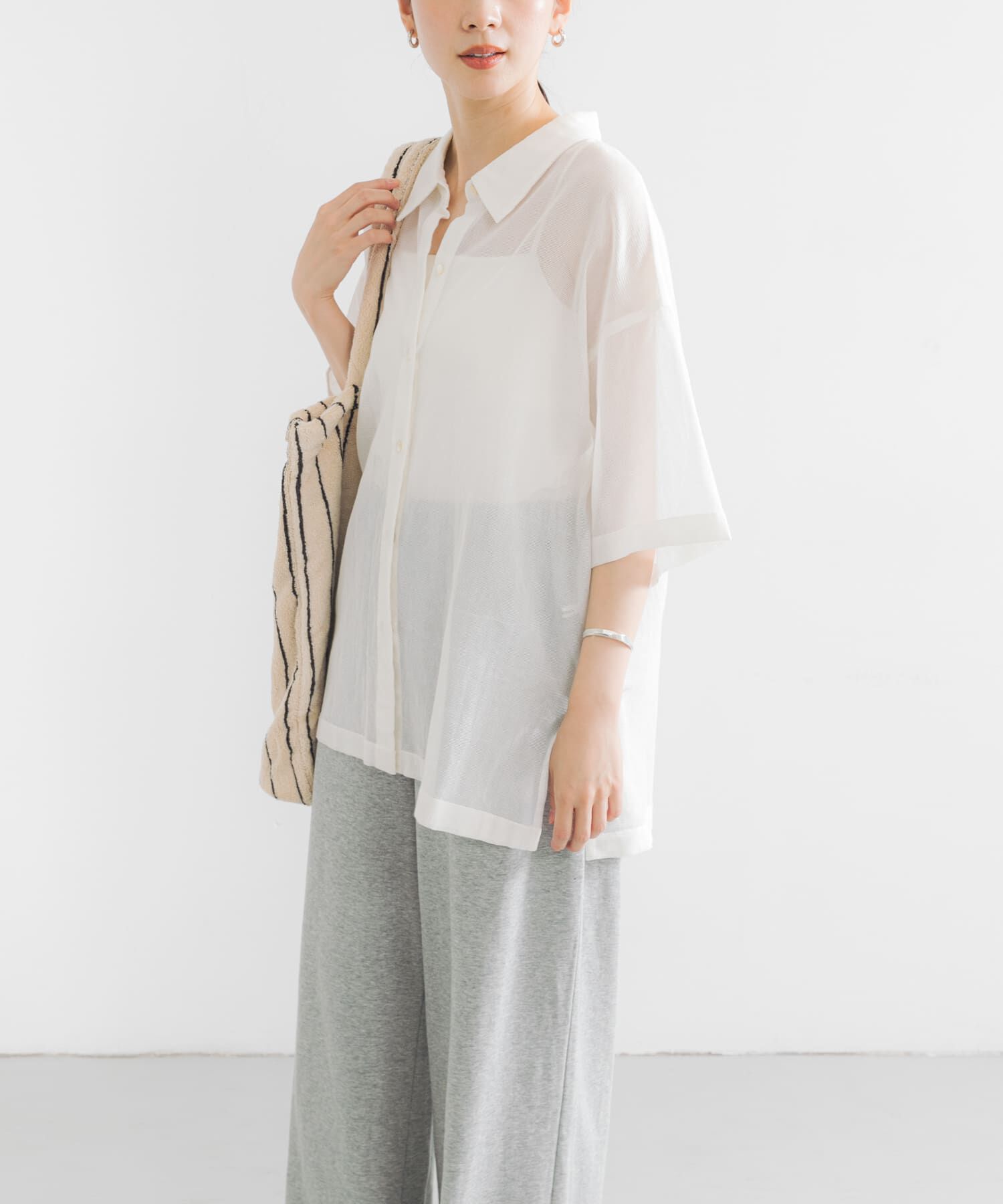 URBAN RESEARCH「コットンカラミシアーオーバーシャツ」|シャツ・ブラウス|