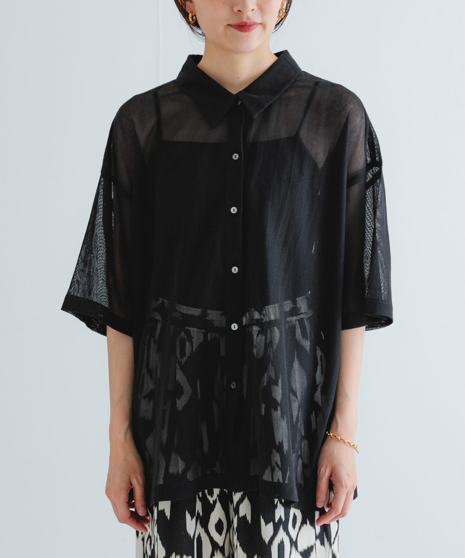 URBAN RESEARCH「コットンカラミシアーオーバーシャツ」|シャツ・ブラウス|