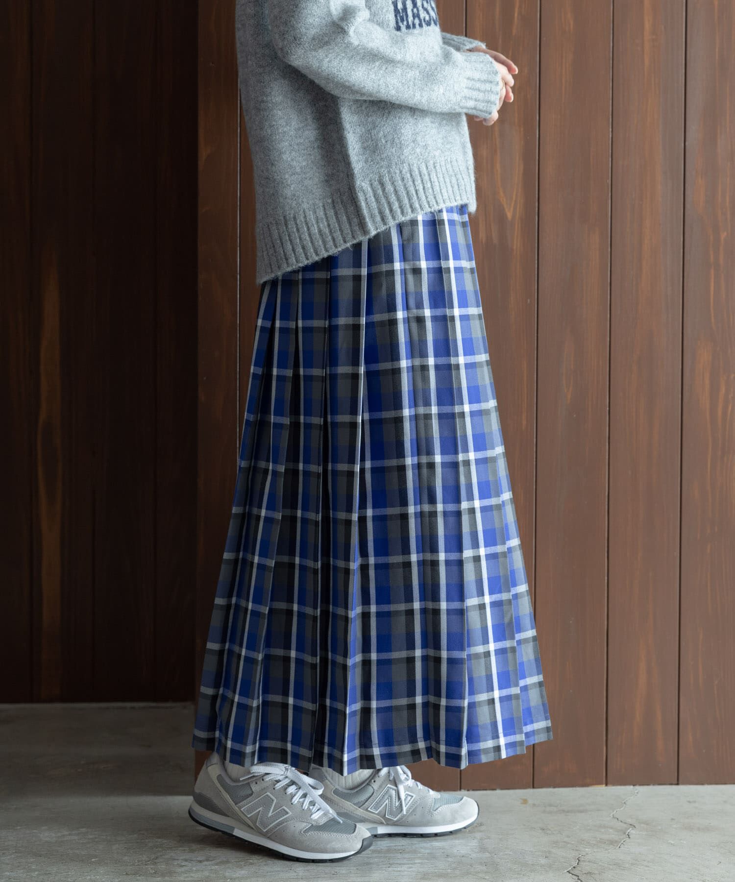 Sonny Label 「チェックプリーツイージースカート」|スカート|ブルー系その他