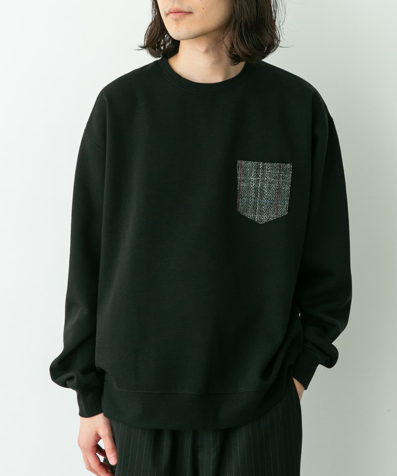 Sonny Label 「HARRIS TWEEDポケットスウェットプルオーバー」|スウェット・ジャージ|