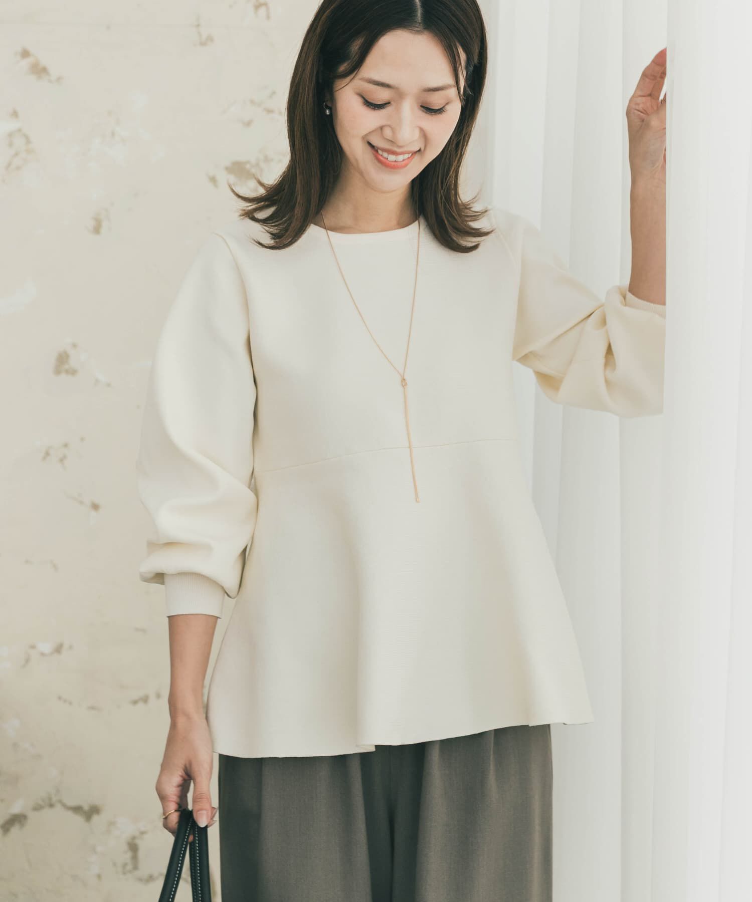 URBAN RESEARCH DOORS「ペプラムKNIT」|ニット・セーター|