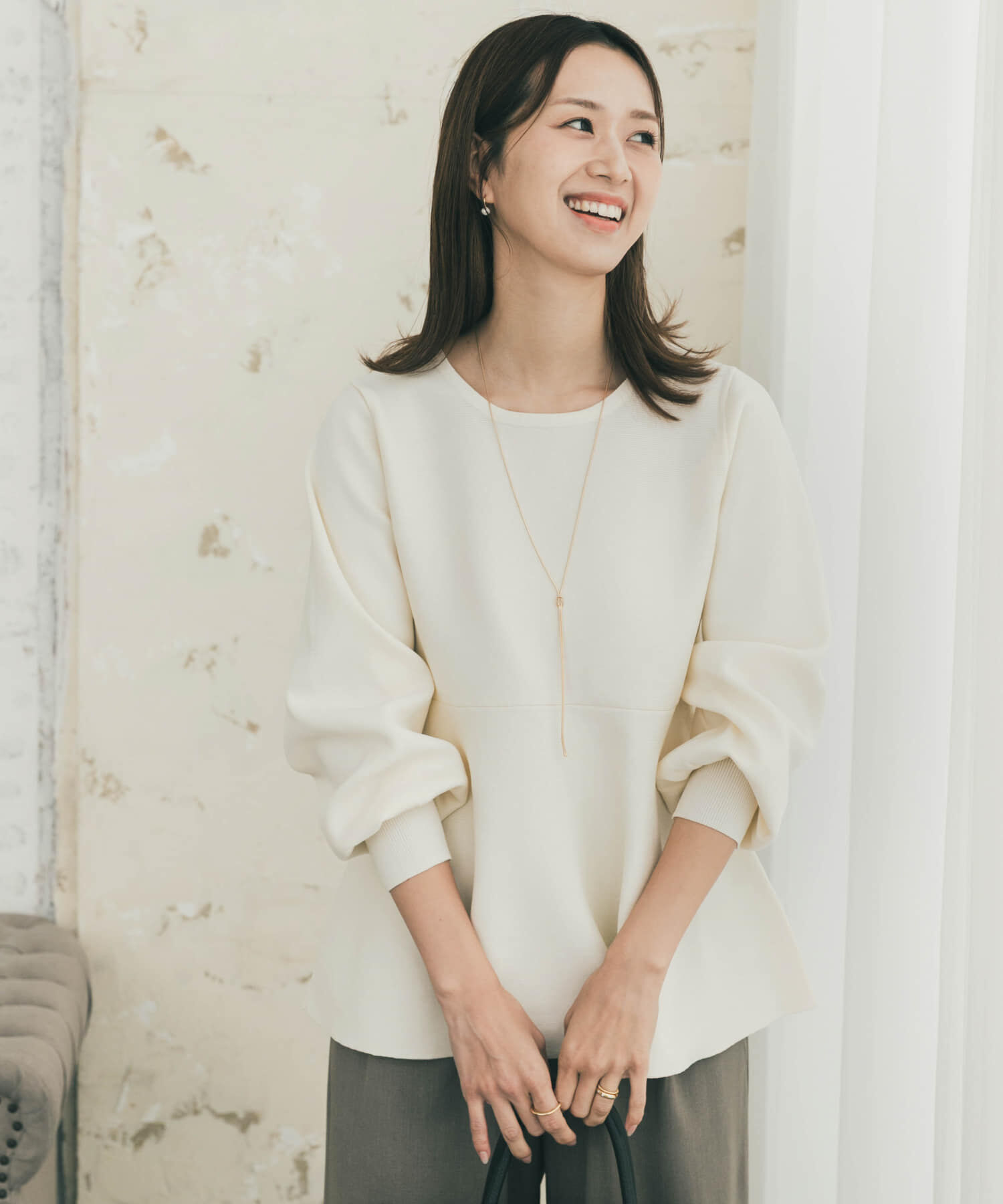 URBAN RESEARCH DOORS「ペプラムKNIT」|ニット・セーター|