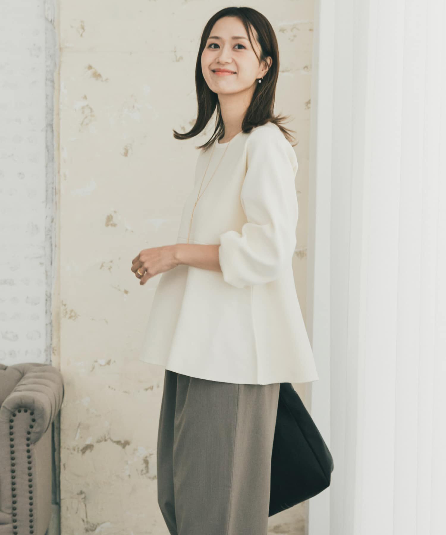 URBAN RESEARCH DOORS「ペプラムKNIT」|ニット・セーター|