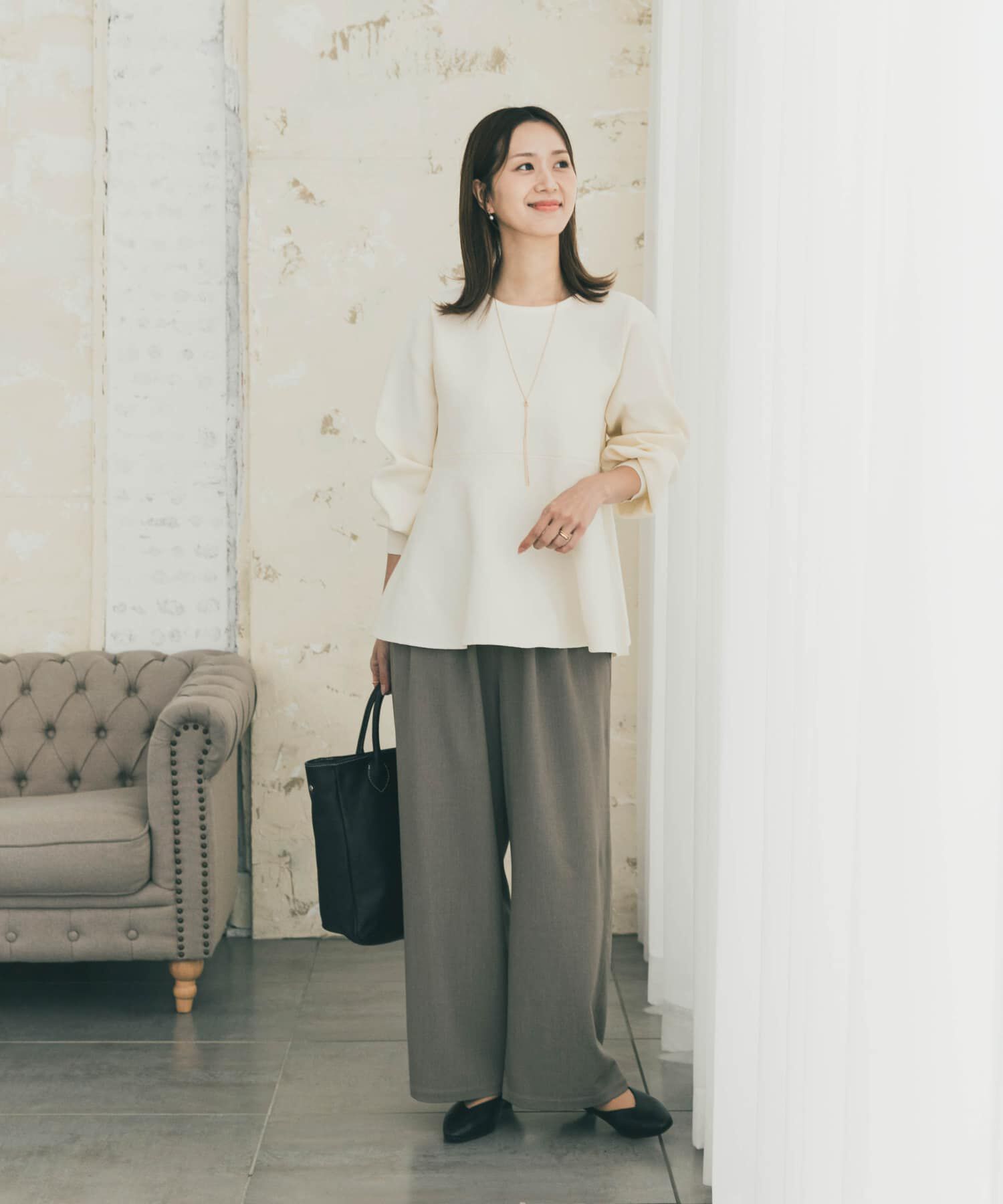 URBAN RESEARCH DOORS「ペプラムKNIT」|ニット・セーター|