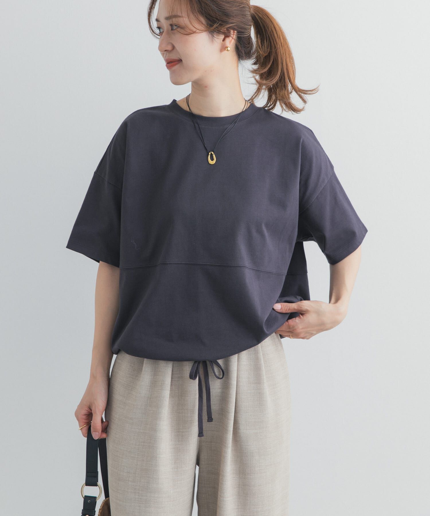 URBAN RESEARCH DOORS「ヘムドロストプルオーバー」|Tシャツ・カットソー|