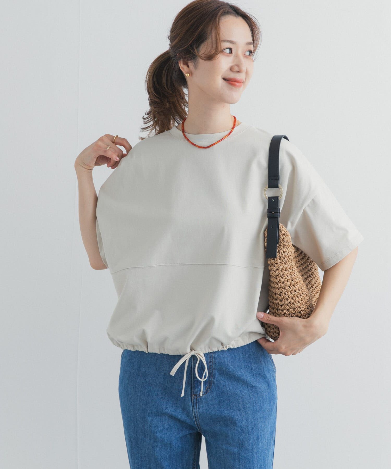 URBAN RESEARCH DOORS「ヘムドロストプルオーバー」|Tシャツ・カットソー|