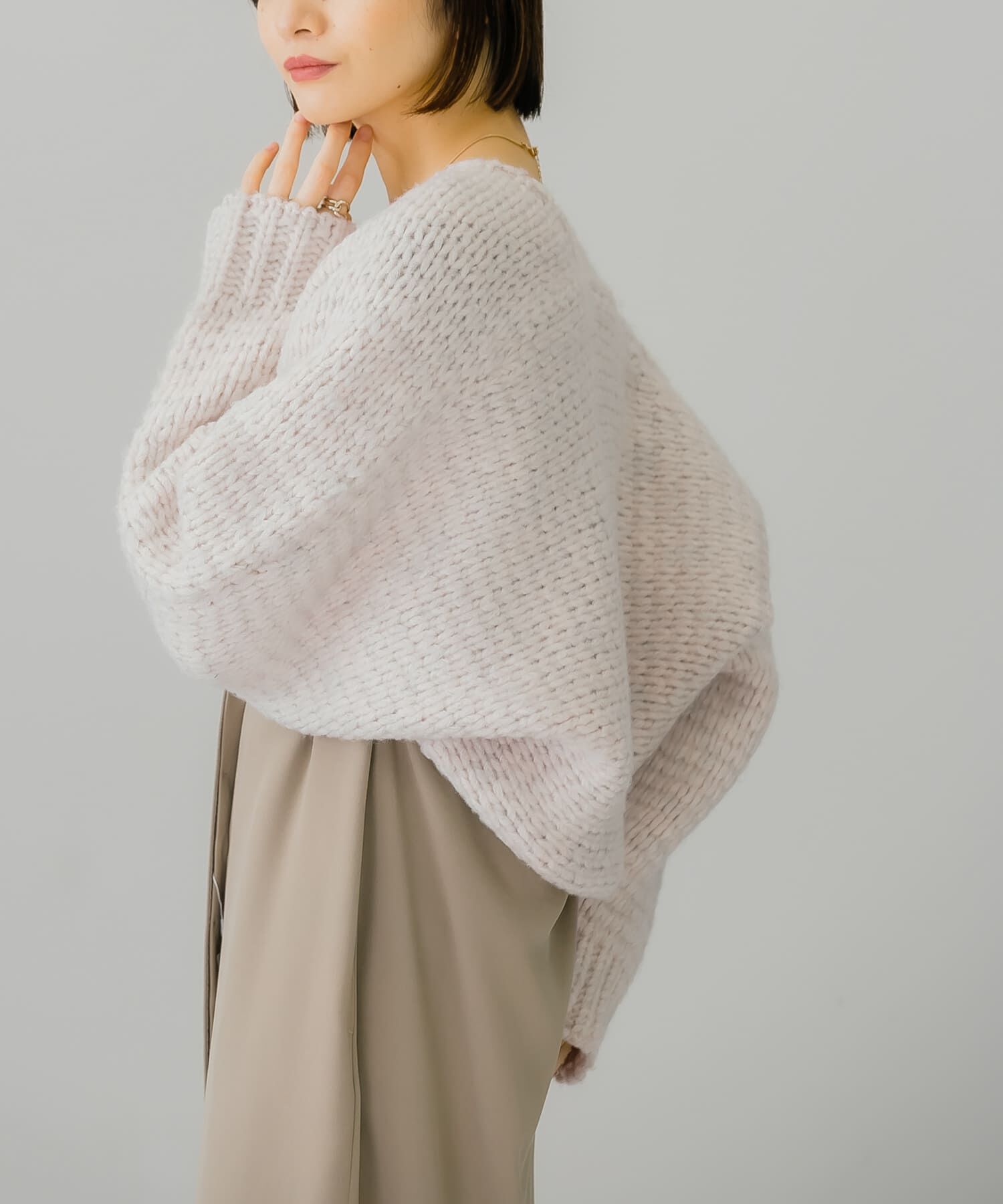  「ローゲージショートニットカーディガン」|カーディガン|