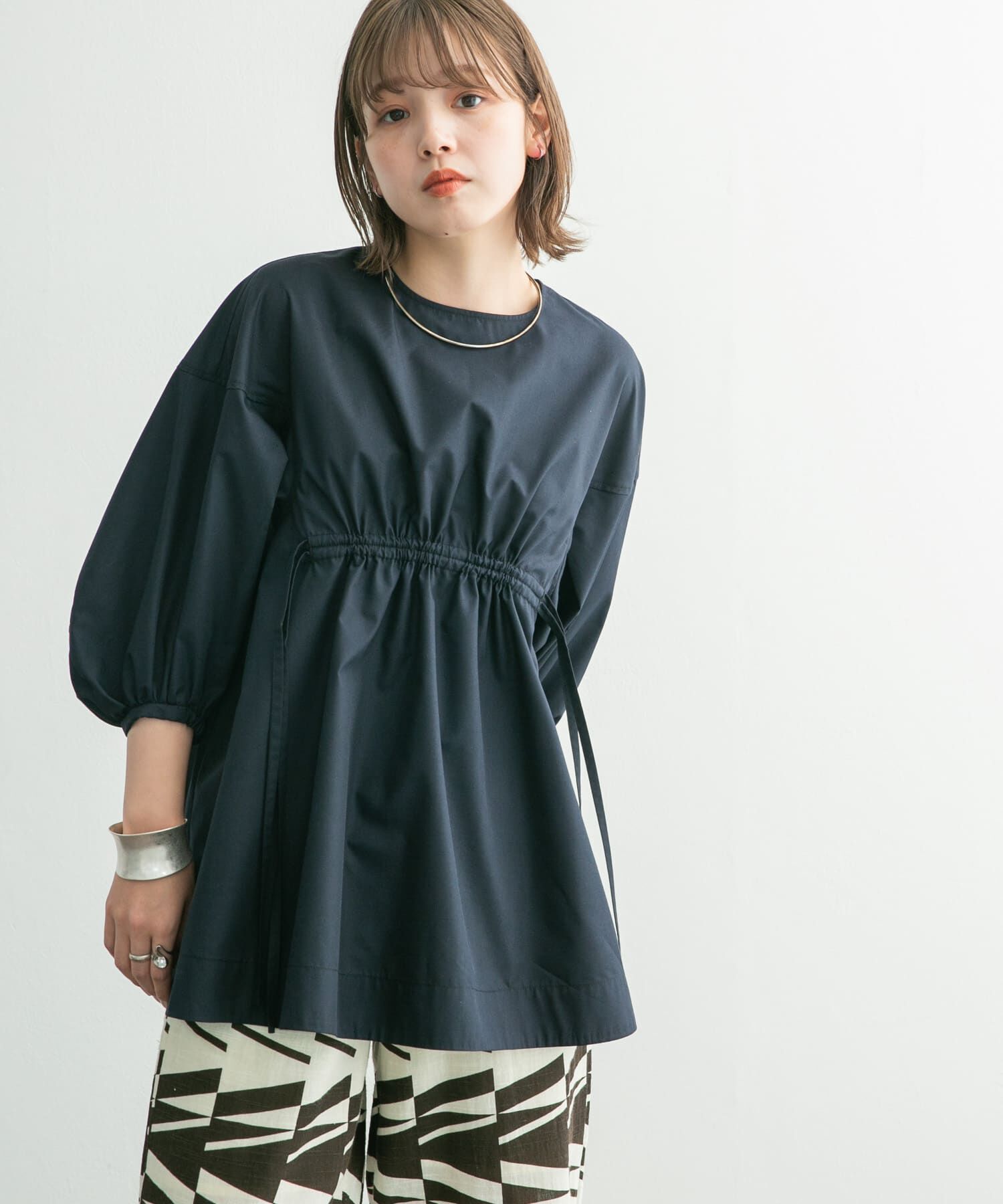  「フロントドロストブラウス」|シャツ・ブラウス|