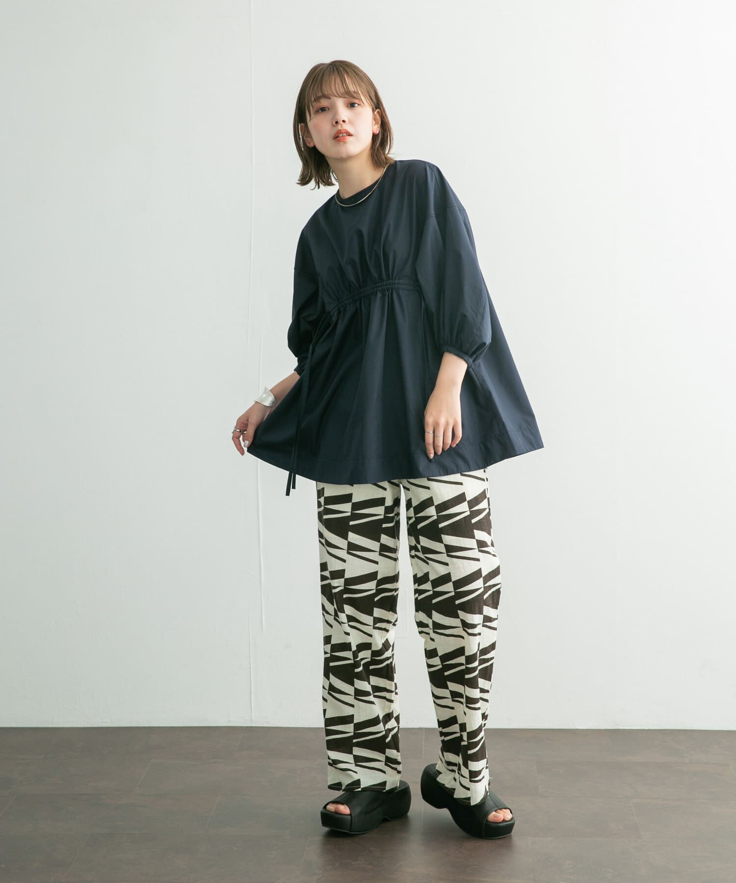  「フロントドロストブラウス」|シャツ・ブラウス|