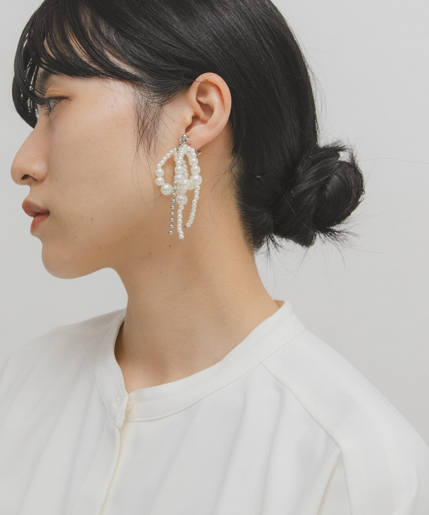  「パールボールイヤリング」|イヤリング|ホワイト系その他