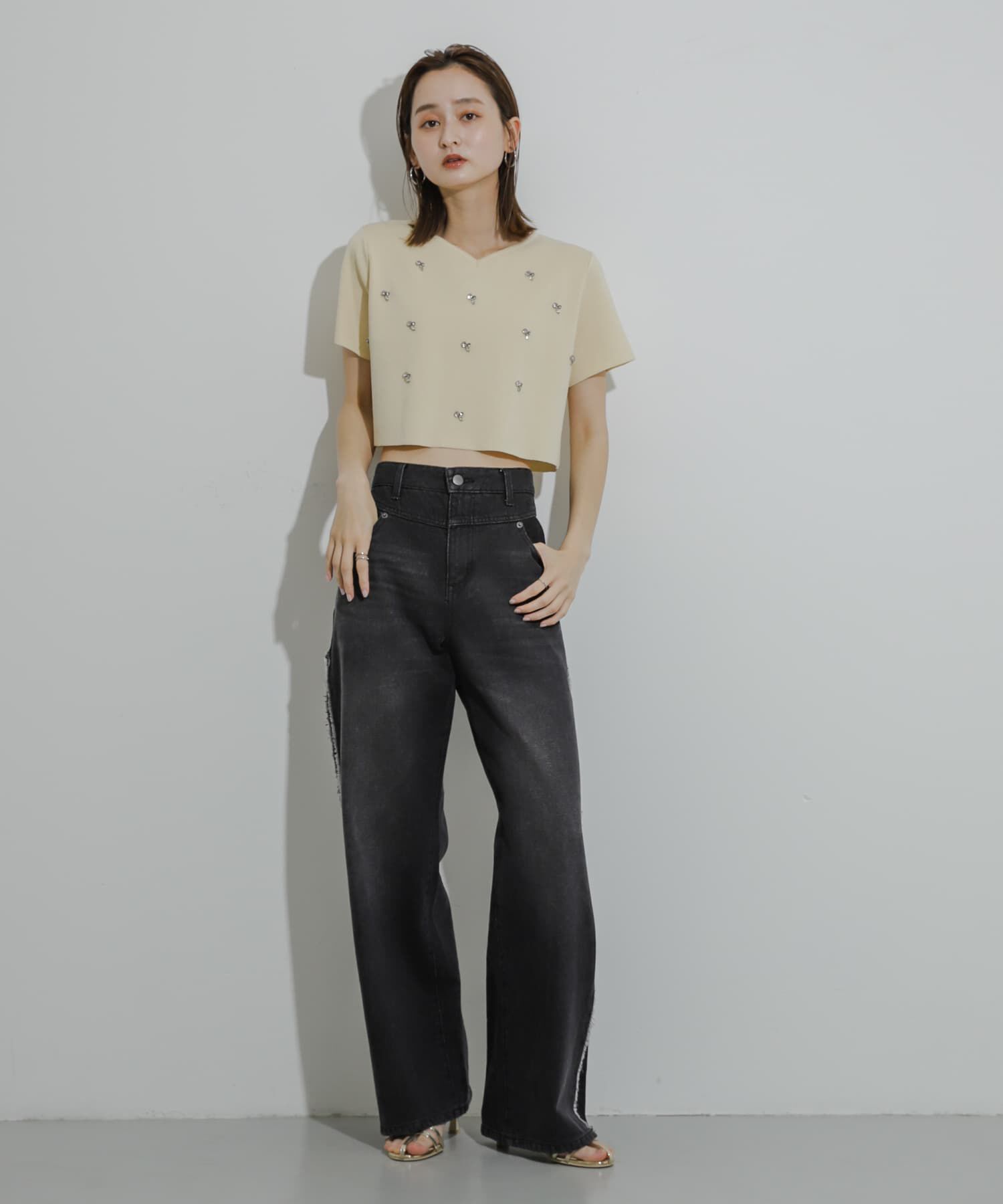 SENSE OF PLACE by URBAN RESEARCH「ハートネックビジューセーター」|ニット・セーター|