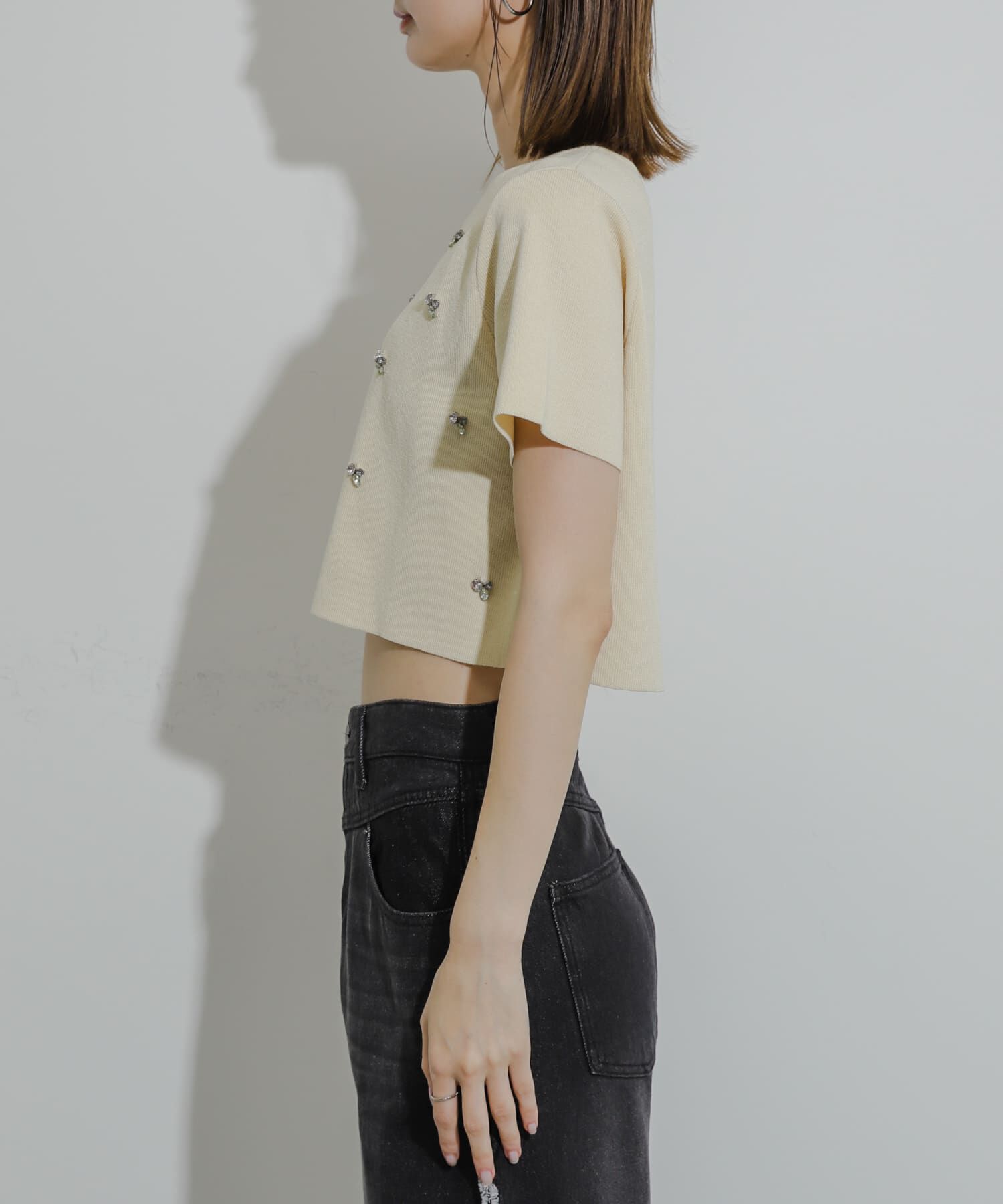 SENSE OF PLACE by URBAN RESEARCH「ハートネックビジューセーター」|ニット・セーター|