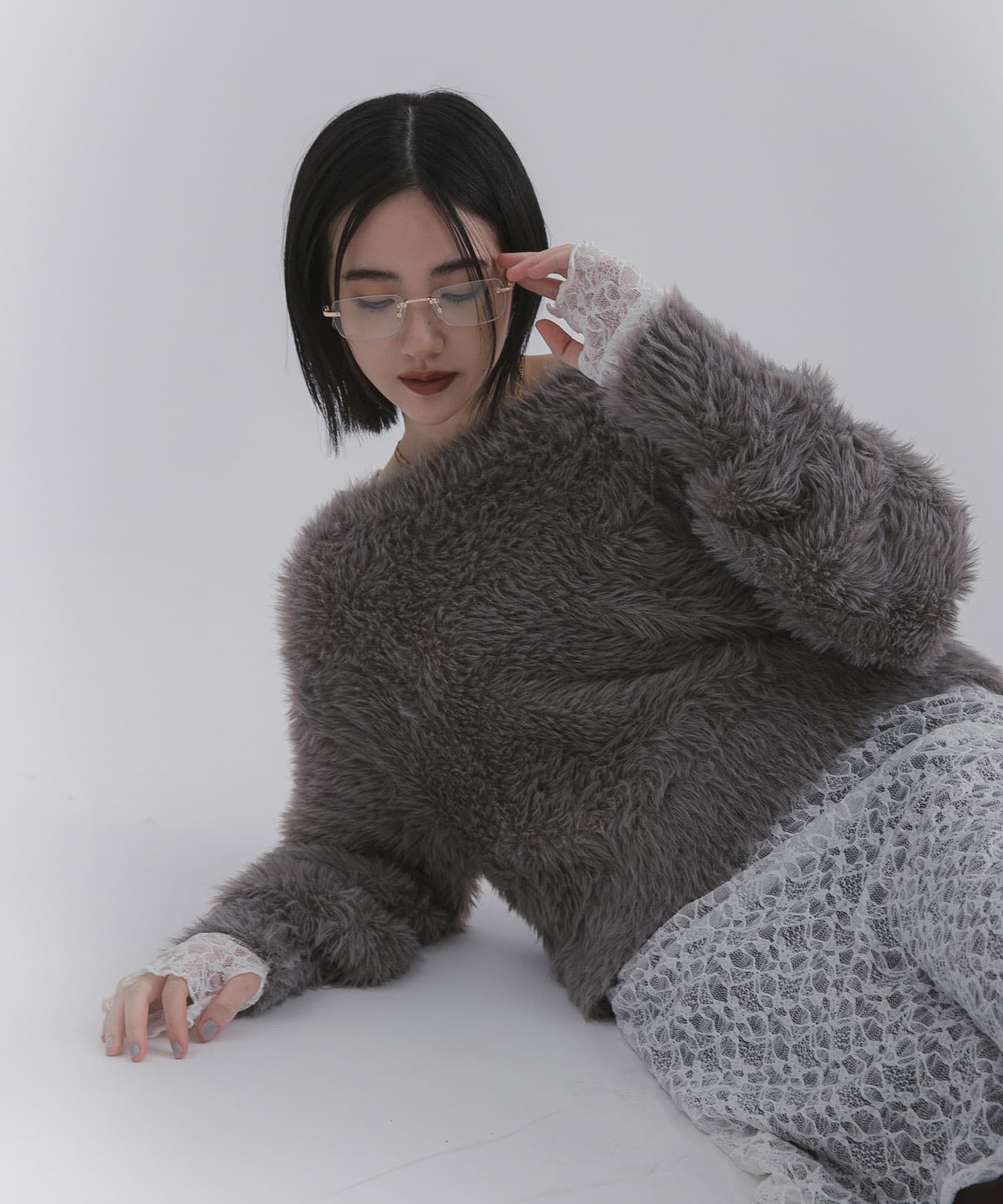 SENSE OF PLACE by URBAN RESEARCH「ミックスシャギーセーター」|ニット・セーター|モカ