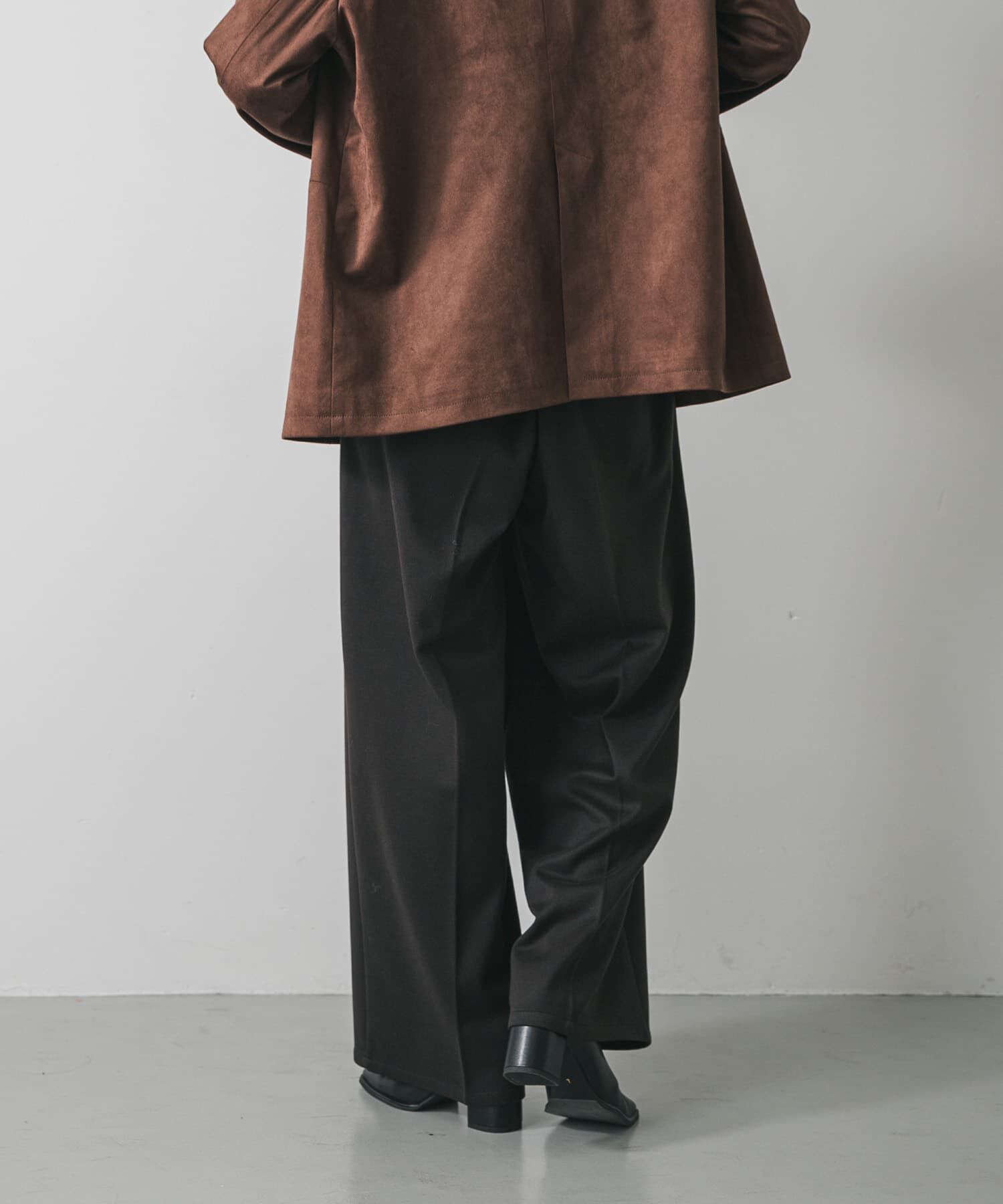 SENSE OF PLACE by URBAN RESEARCH「『BLACK, TALLサイズ/WEB限定』ジャージーストレートスラックス」|その他|