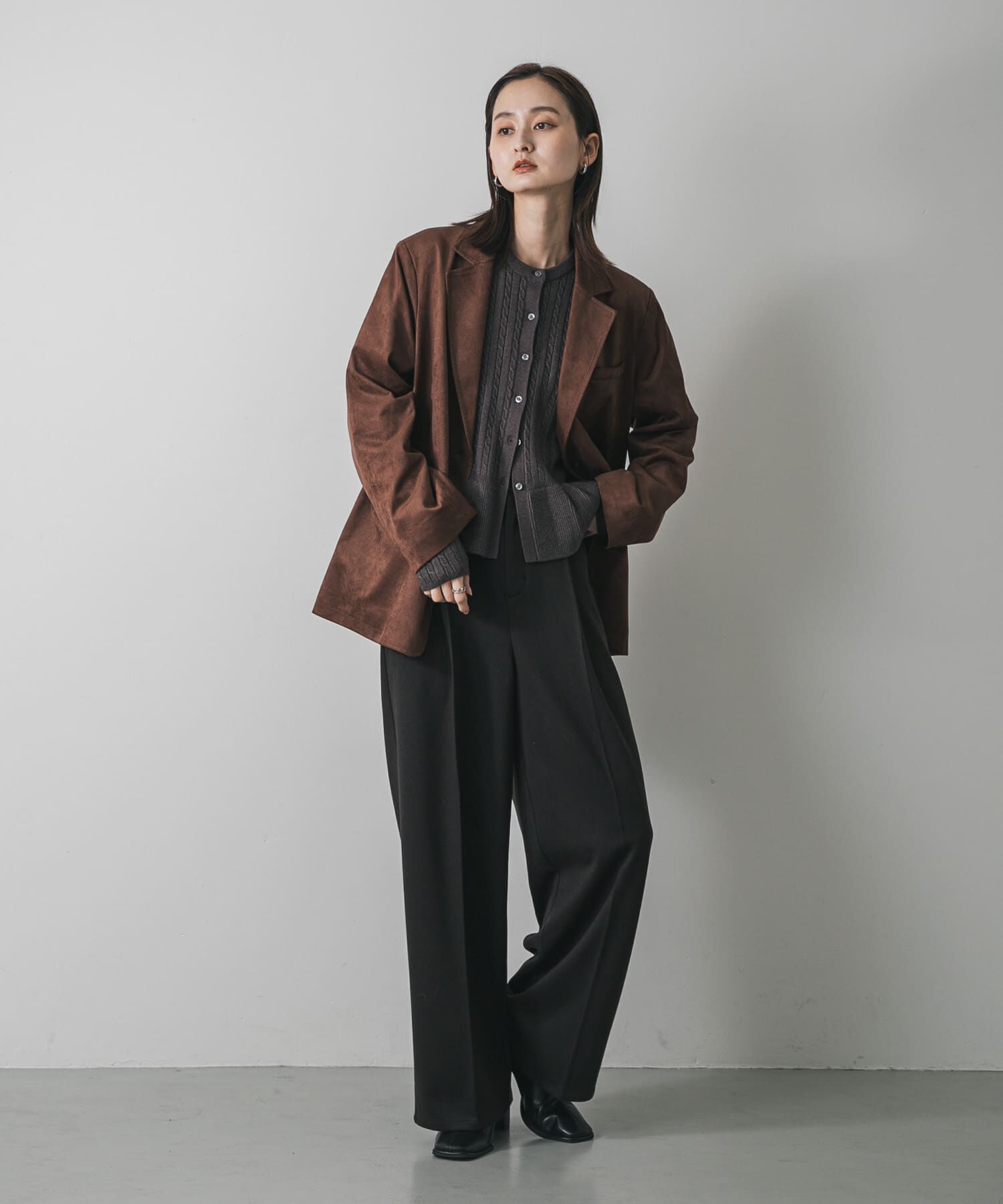 SENSE OF PLACE by URBAN RESEARCH「『BLACK, TALLサイズ/WEB限定』ジャージーストレートスラックス」|その他|