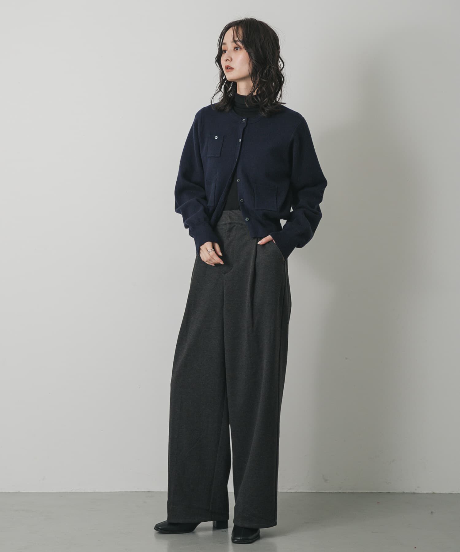 SENSE OF PLACE by URBAN RESEARCH「『BLACK, TALLサイズ/WEB限定』ジャージーストレートスラックス」|その他|