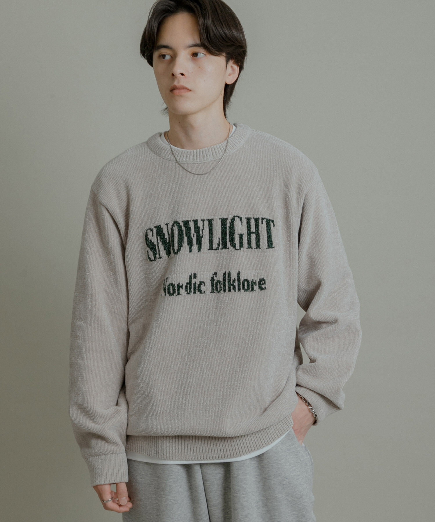 SENSE OF PLACE by URBAN RESEARCH「『洗濯可』モールロゴグラフィックニット」|ニット・セーター|