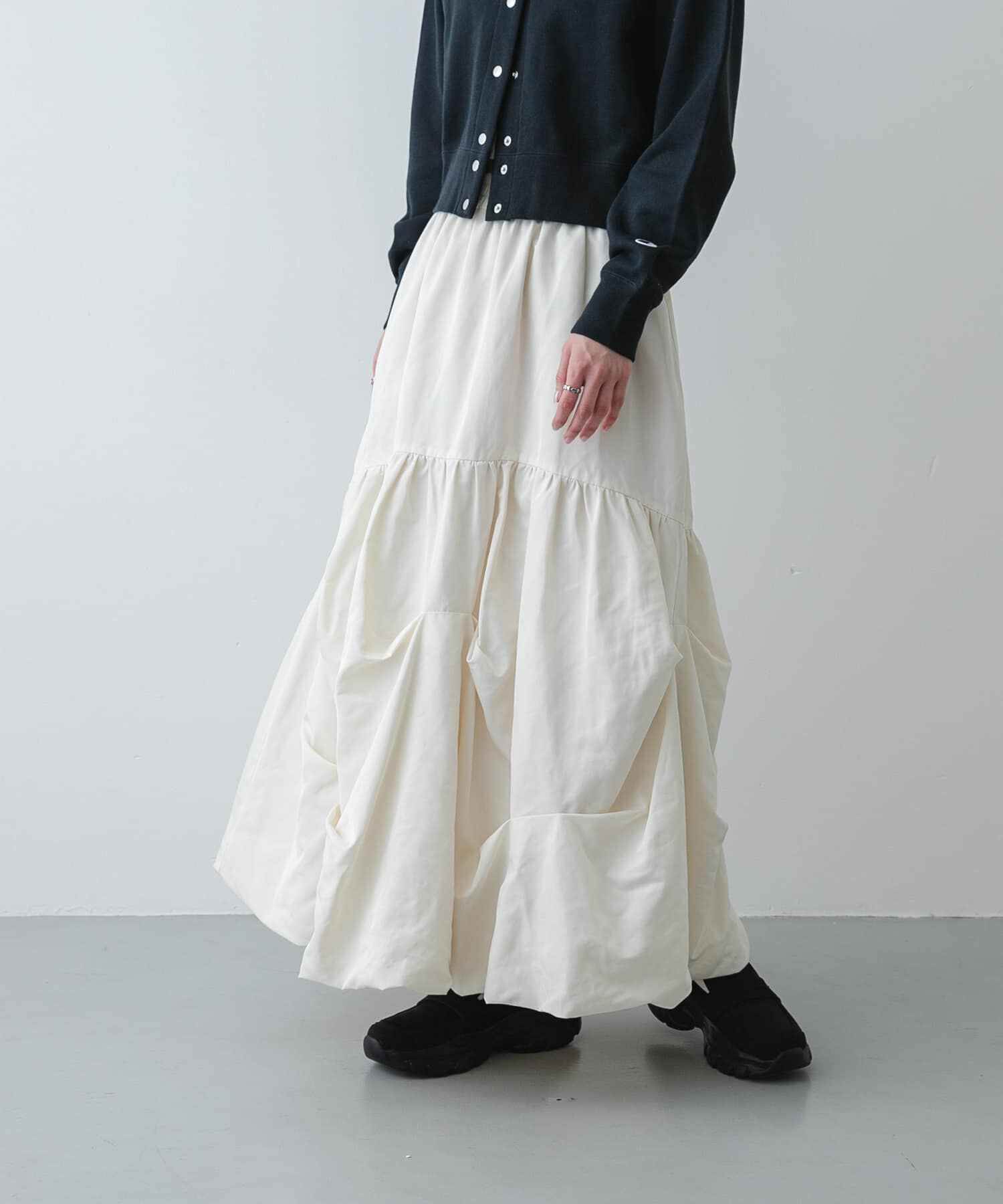 SENSE OF PLACE by URBAN RESEARCH「タックバルーンスカート」|スカート|アイボリー