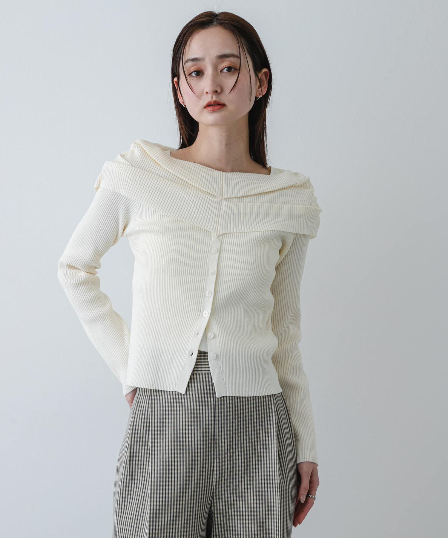 SENSE OF PLACE by URBAN RESEARCH「『洗濯可/防花粉』SKINProofオフショルセーター」|ニット・セーター|