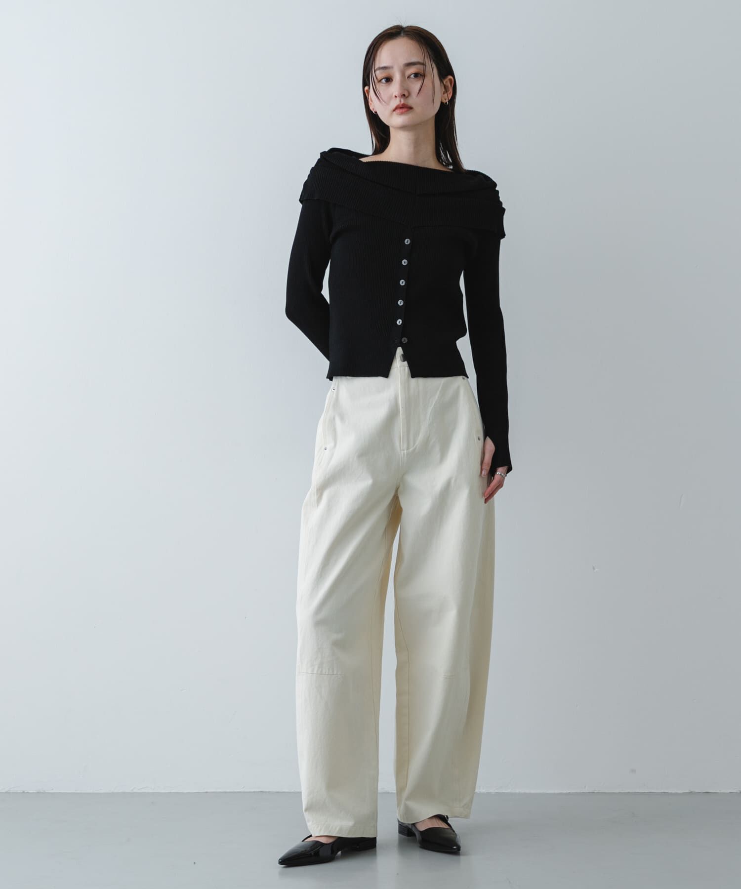 SENSE OF PLACE by URBAN RESEARCH「『洗濯可/防花粉』SKINProofオフショルセーター」|ニット・セーター|