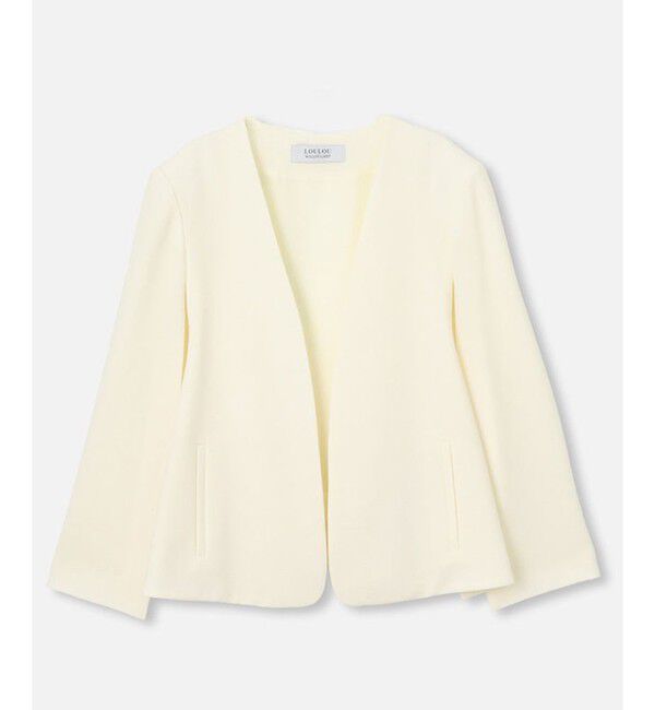 LOULOU WILLOUGHBY「【LOULOU WILLOUGHBY】◇リトルブラックケープジャケット」|ノーカラージャケット|