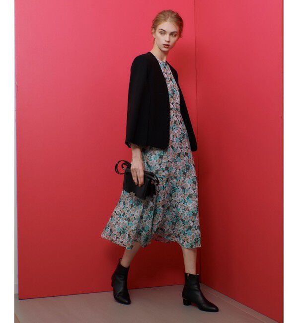 LOULOU WILLOUGHBY「【LOULOU WILLOUGHBY】◇リトルブラックケープジャケット」|ノーカラージャケット|