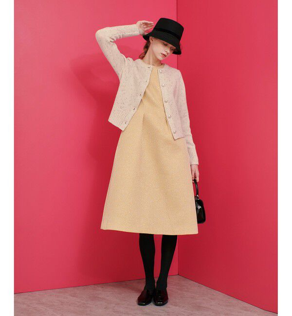 LOULOU WILLOUGHBY「【LOULOU WILLOUGHBY】スパークルジャガードノースリーブワンピース」|ワンピース|