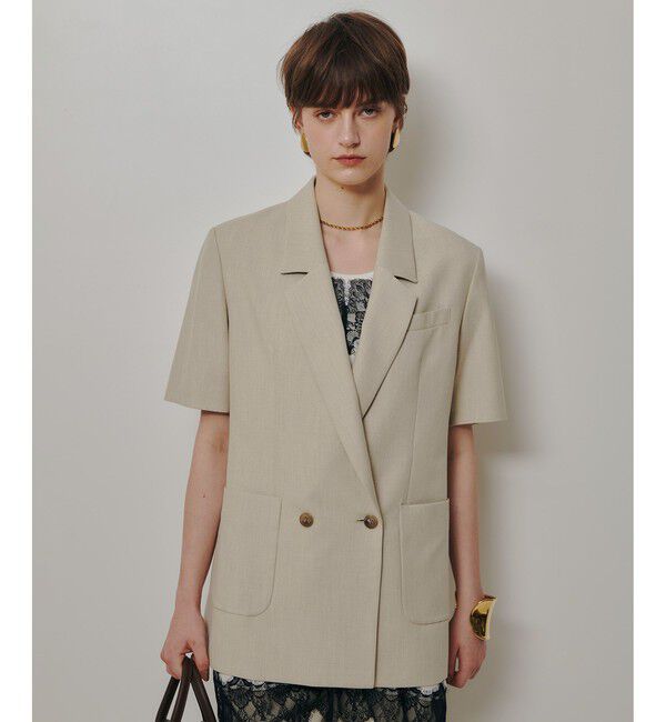 allureville「ハーフスリーブジャケット」|テーラードジャケット|