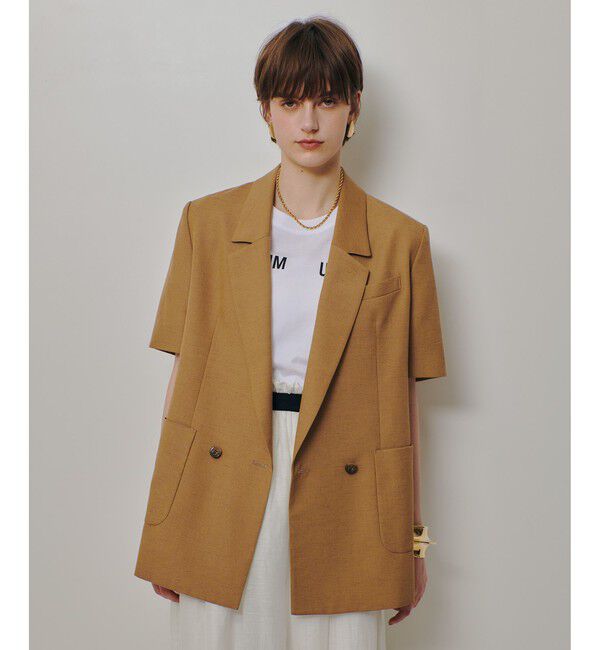 allureville「ハーフスリーブジャケット」|テーラードジャケット|