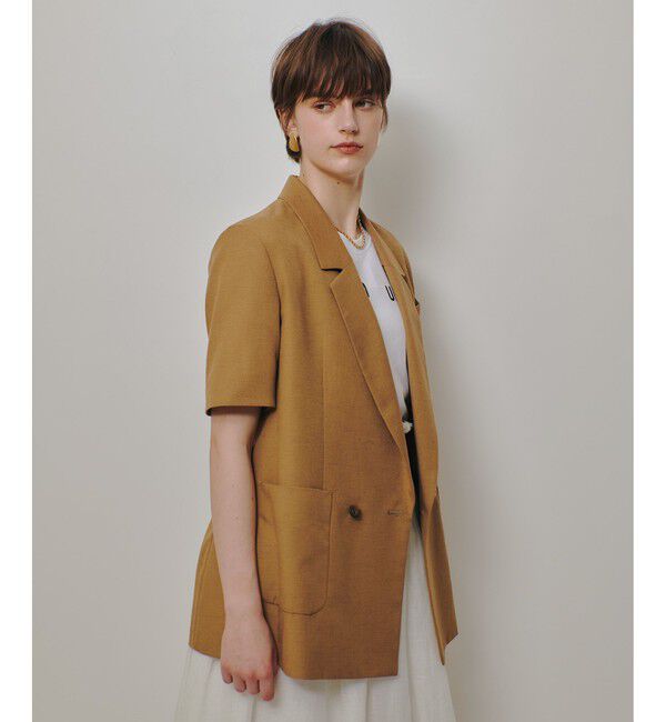 allureville「ハーフスリーブジャケット」|テーラードジャケット|