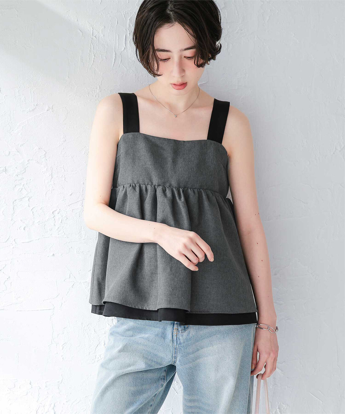 titivate「リネンライクペプラムトップス」|シャツ・ブラウス|