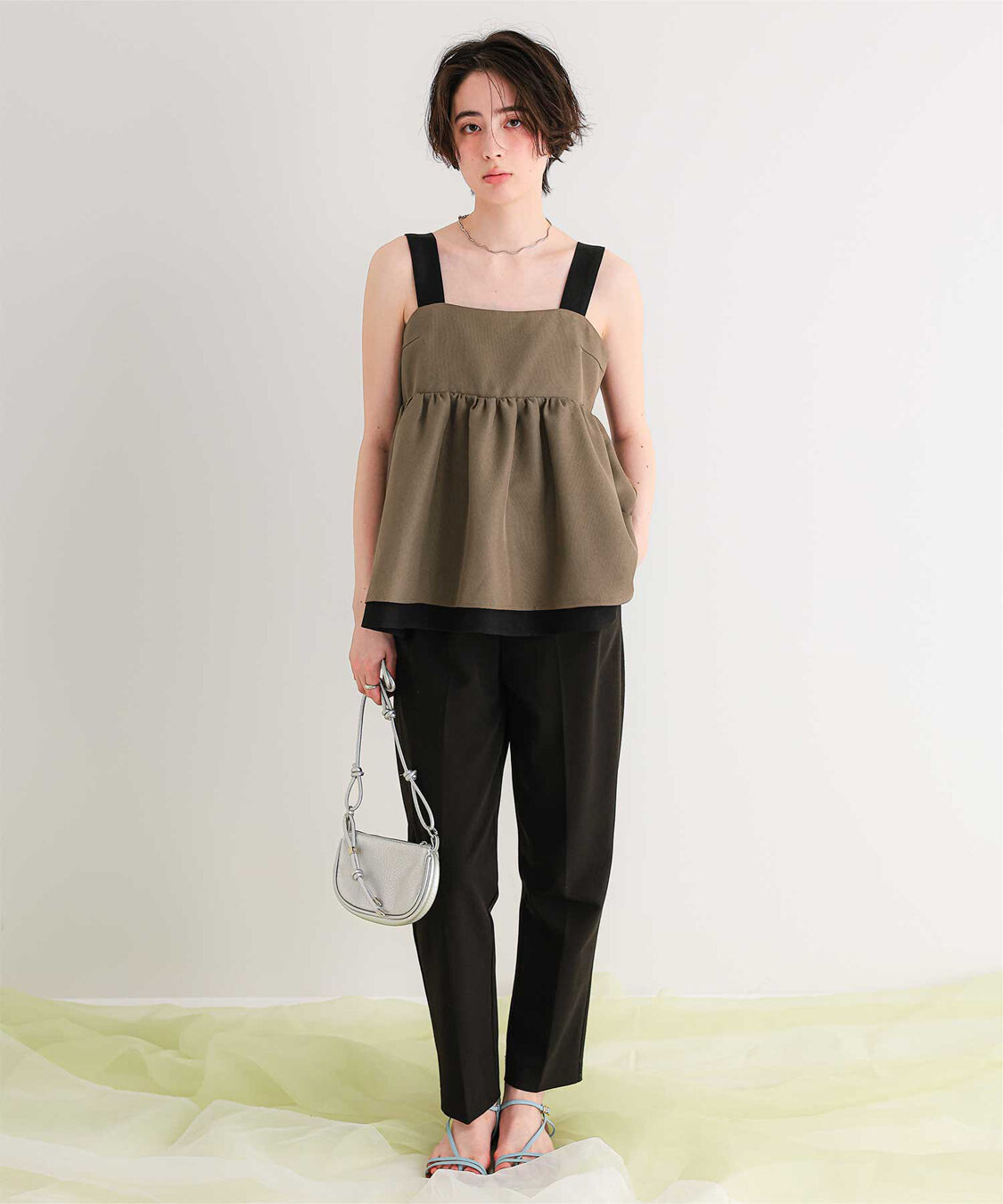 titivate「リネンライクペプラムトップス」|シャツ・ブラウス|