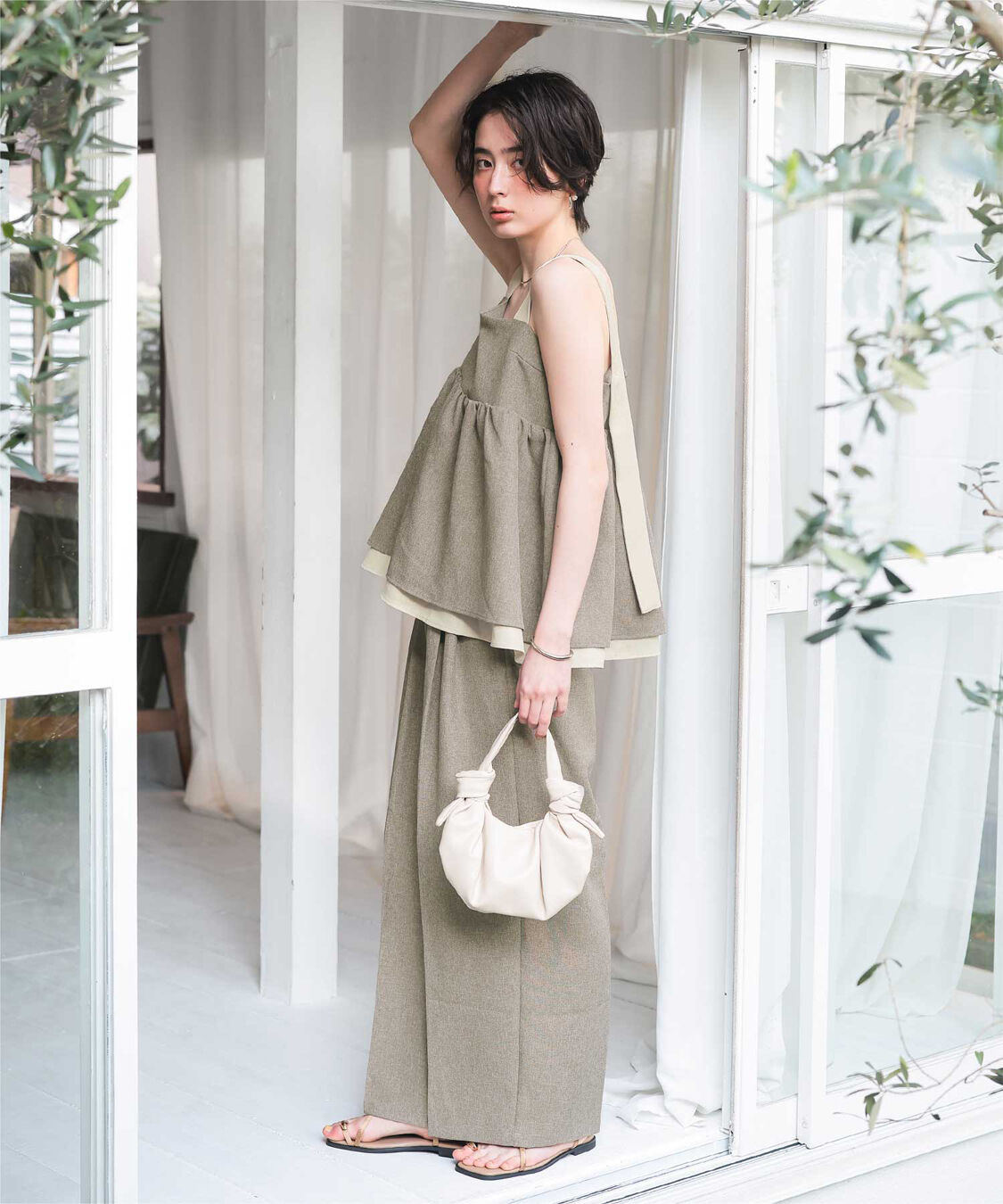 titivate「リネンライクペプラムトップス」|シャツ・ブラウス|