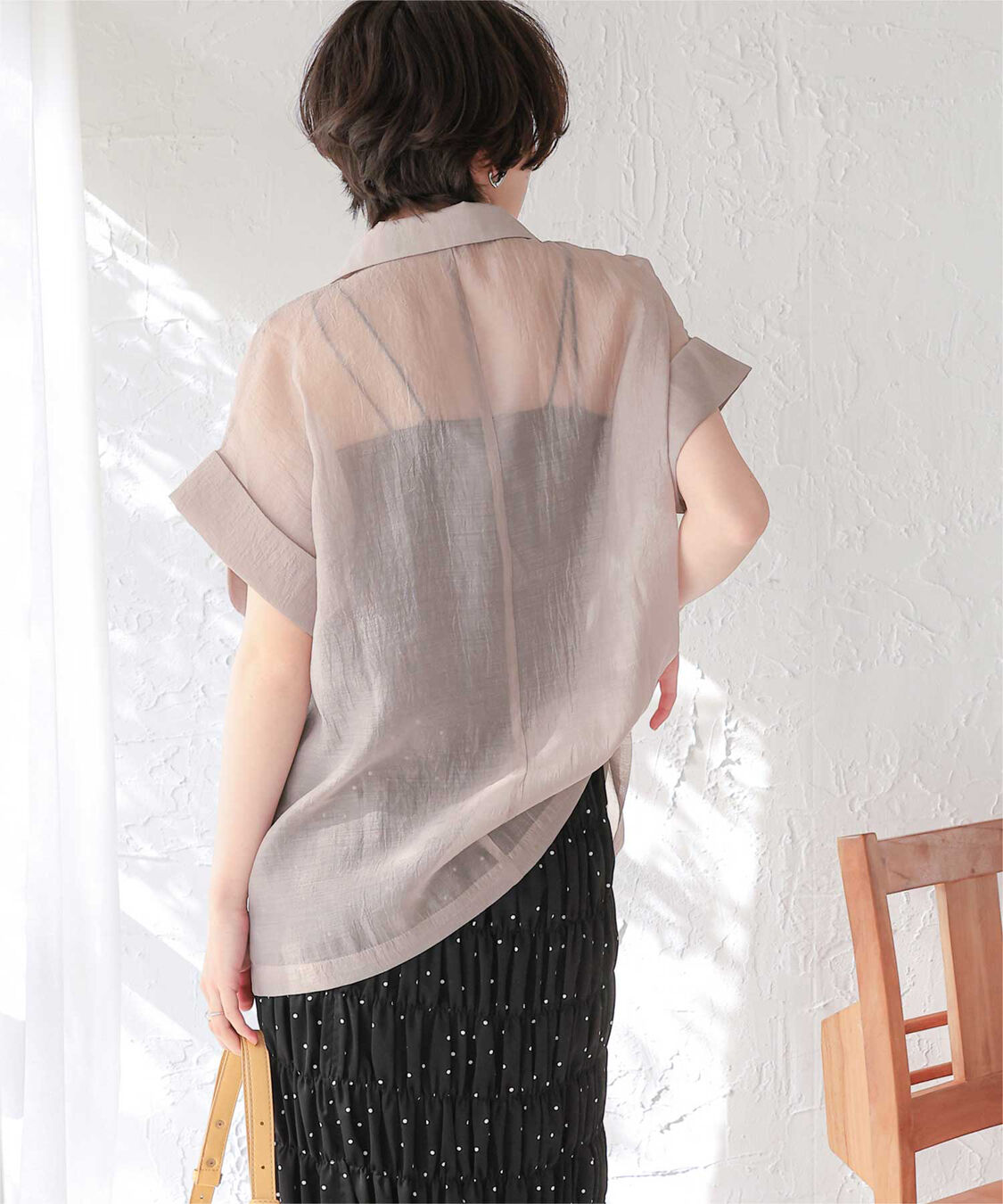 titivate「シアーハーフスリーブジャケット」|テーラードジャケット|