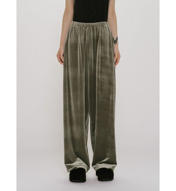 MIDIUMISOLID「MIDIUMISOLID for Ladies リラックスベロアパンツ」|チノ|