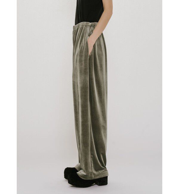 MIDIUMISOLID「MIDIUMISOLID for Ladies リラックスベロアパンツ」|チノ|