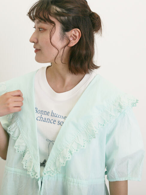 Samansa Mos2「◎カシュクールレースブラウス」|シャツ・ブラウス|ミント