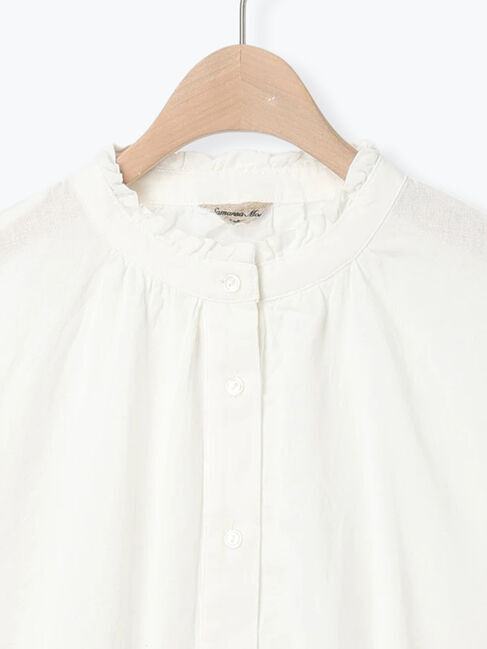 Samansa Mos2「袖シャーリングギャザーブラウス」|シャツ・ブラウス|