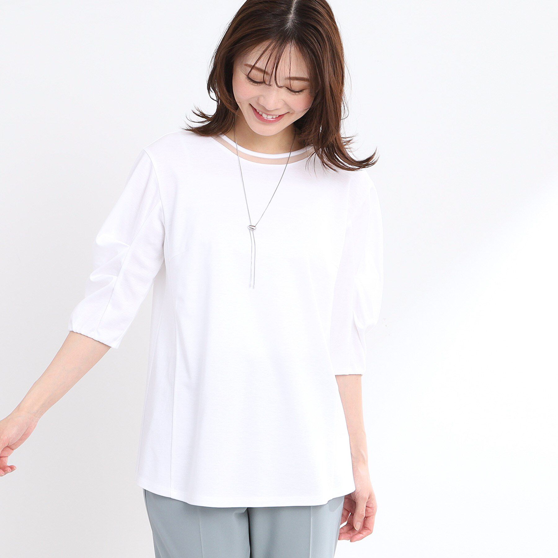 Reflect「【腰周りカバー】すっきり見えAラインカットソー」|Tシャツ・カットソー|