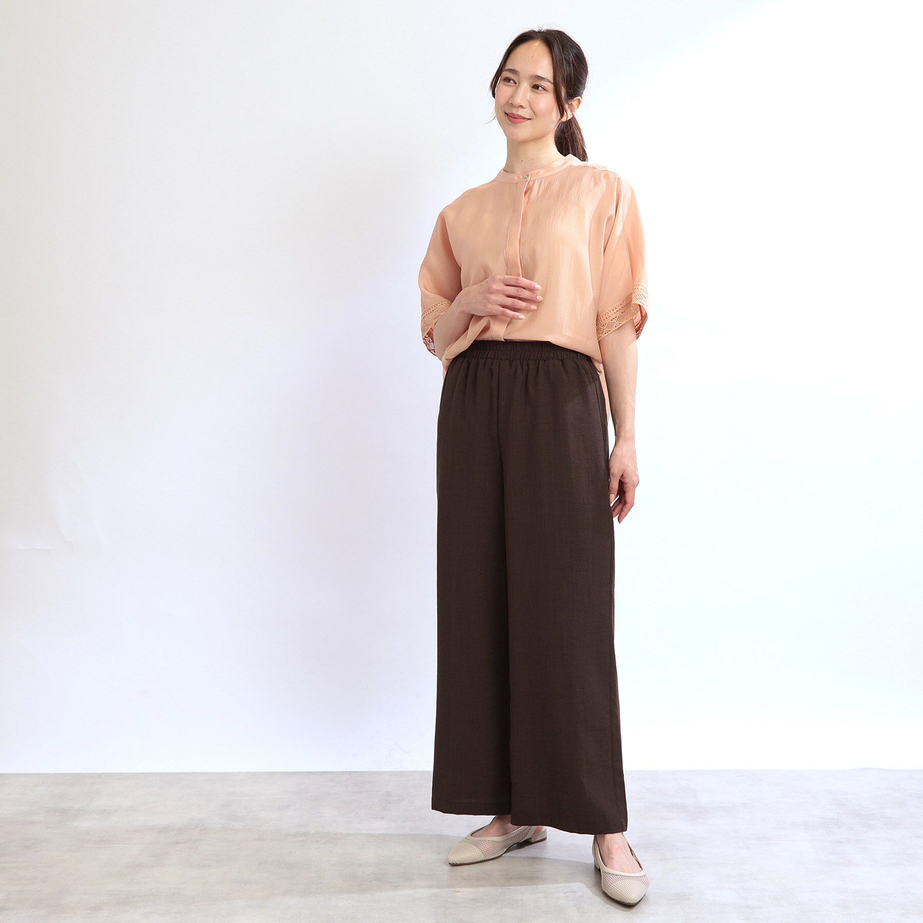 Reflect「【ウエスト総ゴム／脚長効果◎】ドライタッチワイドパンツ」|その他|