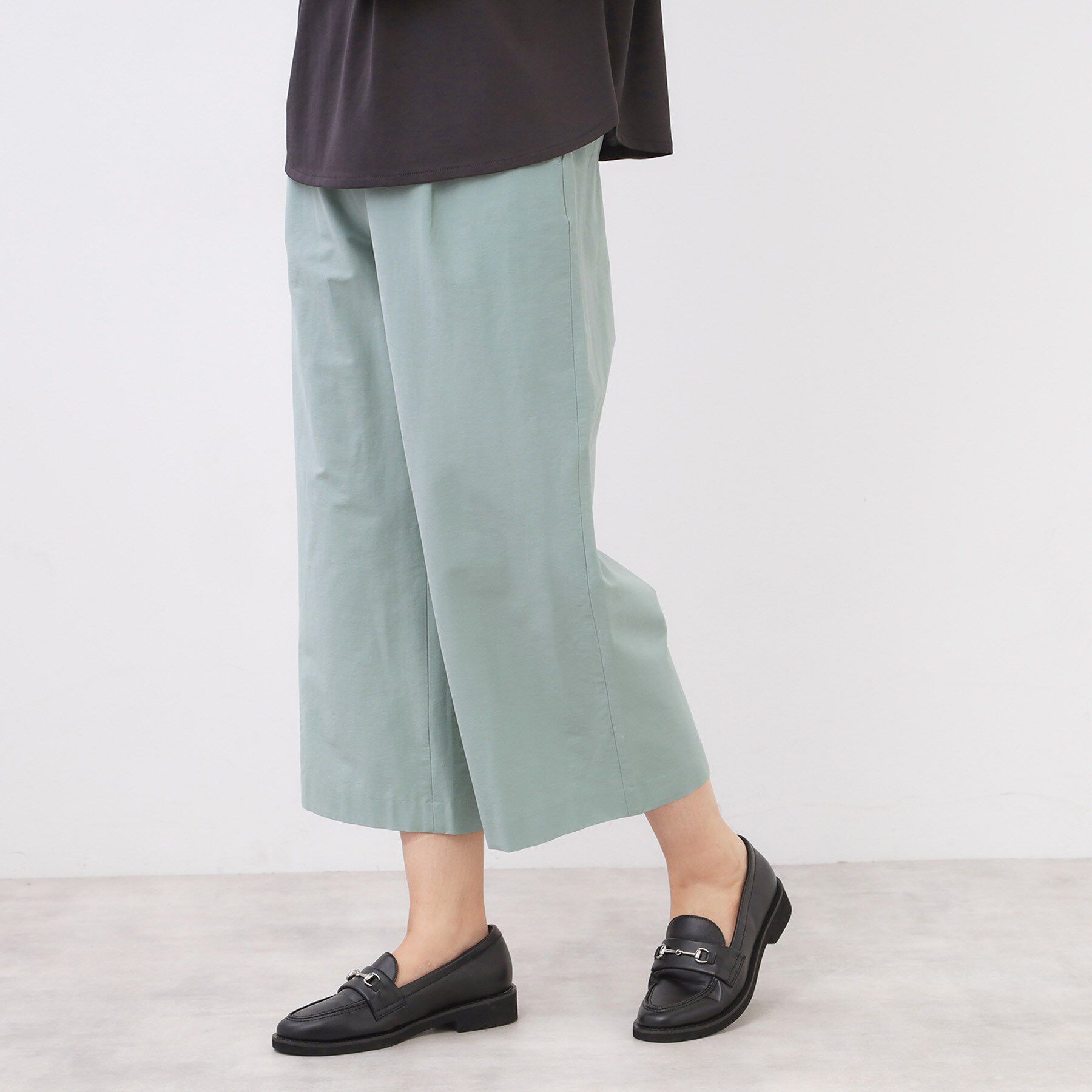 Reflect「【お腹・腰周りすっきり見え◎】ストレッチワイドクロップドパンツ」|その他|