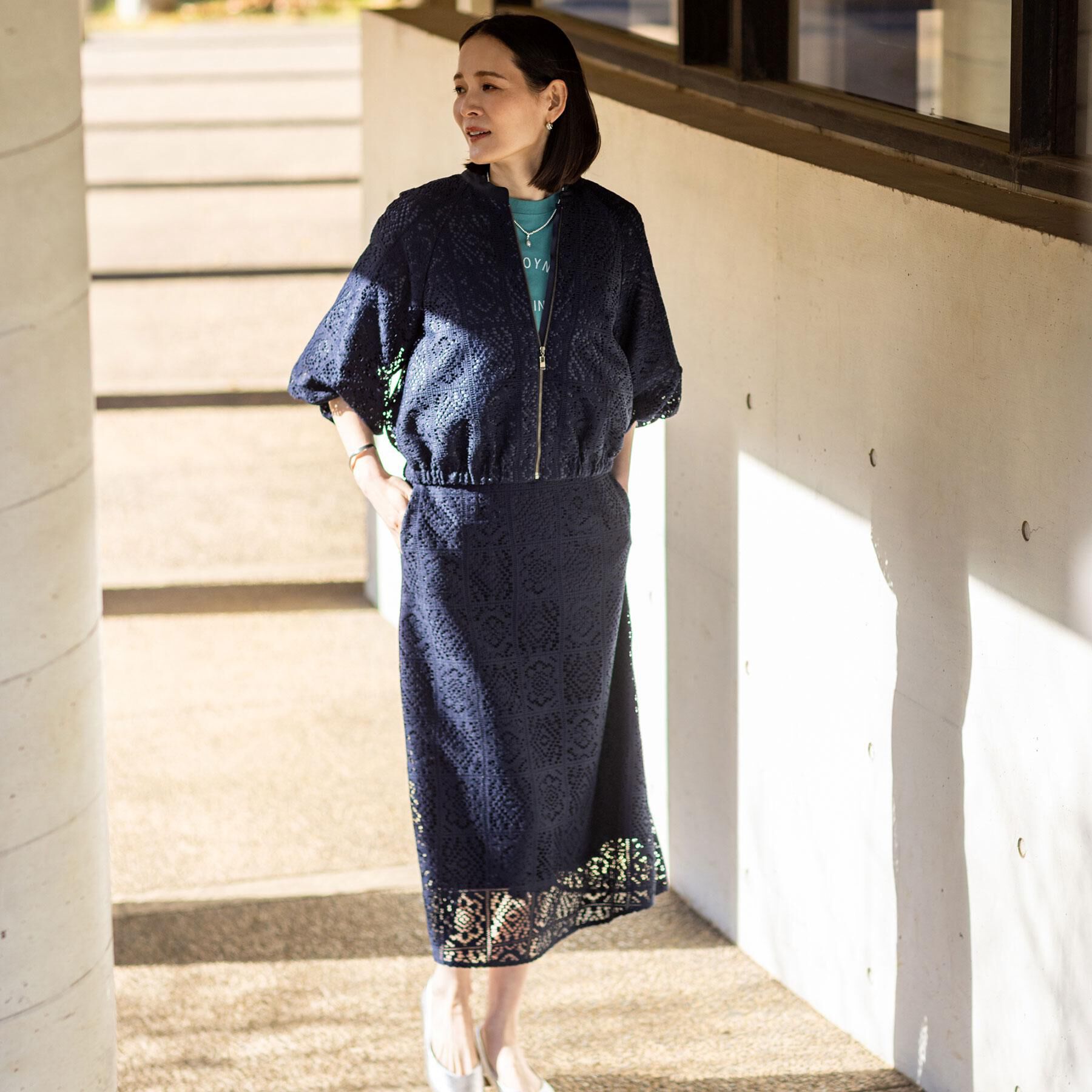 Reflect「【セットアップ可】ジップアップレースショートブルゾン」|ブルゾン・スタジャン|