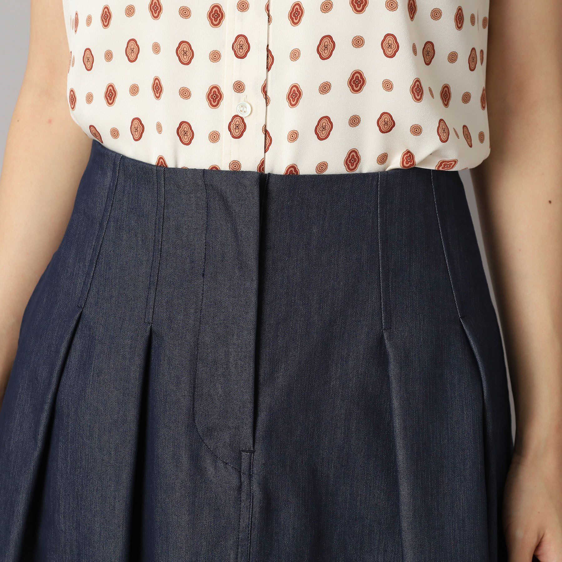 DRESSTERIOR「クールタッチタックデニムスカート」|スカート|