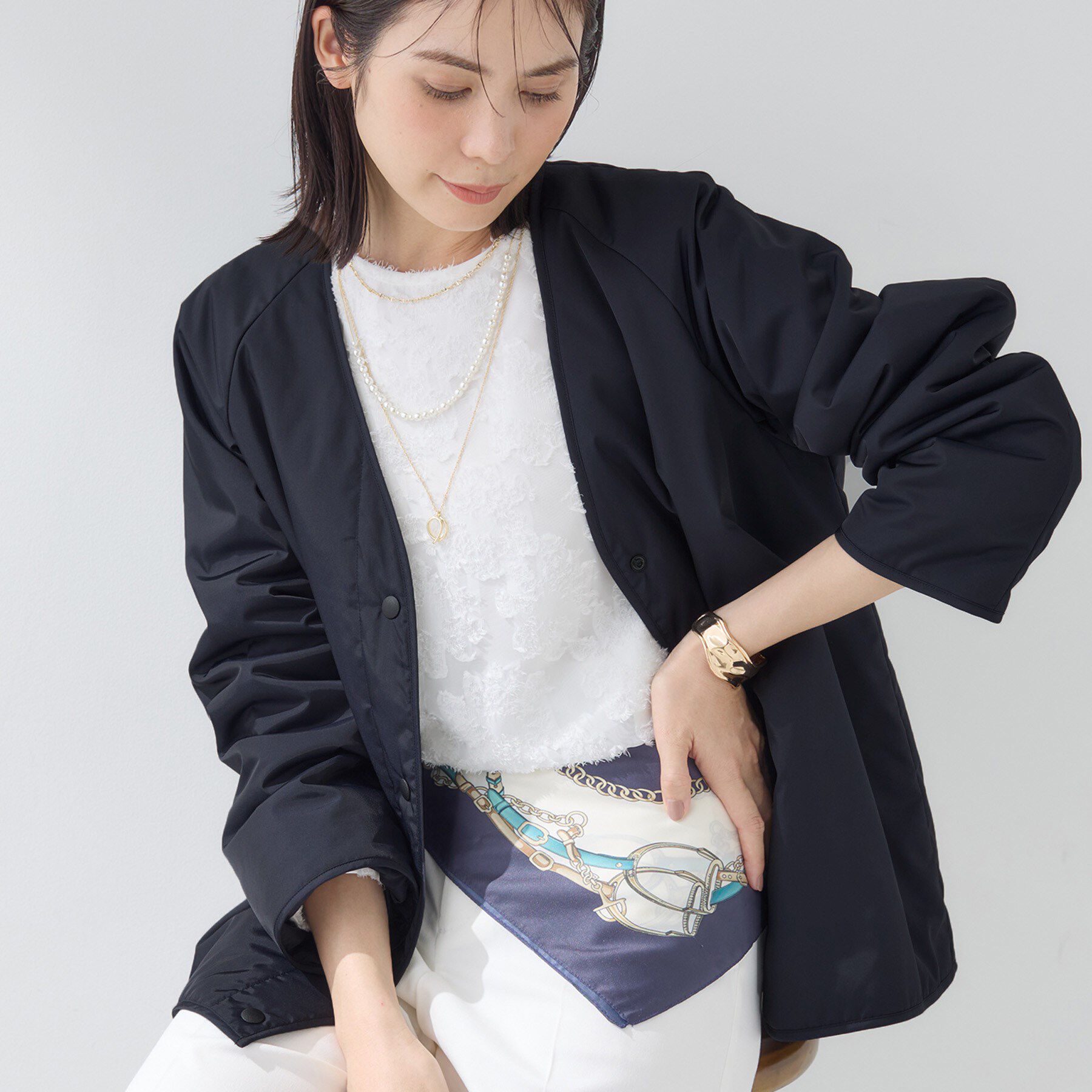 INDIVI「【撥水／UVケア／2WAY】超軽量ライナー付ライトトレンチコート」|トレンチコート|