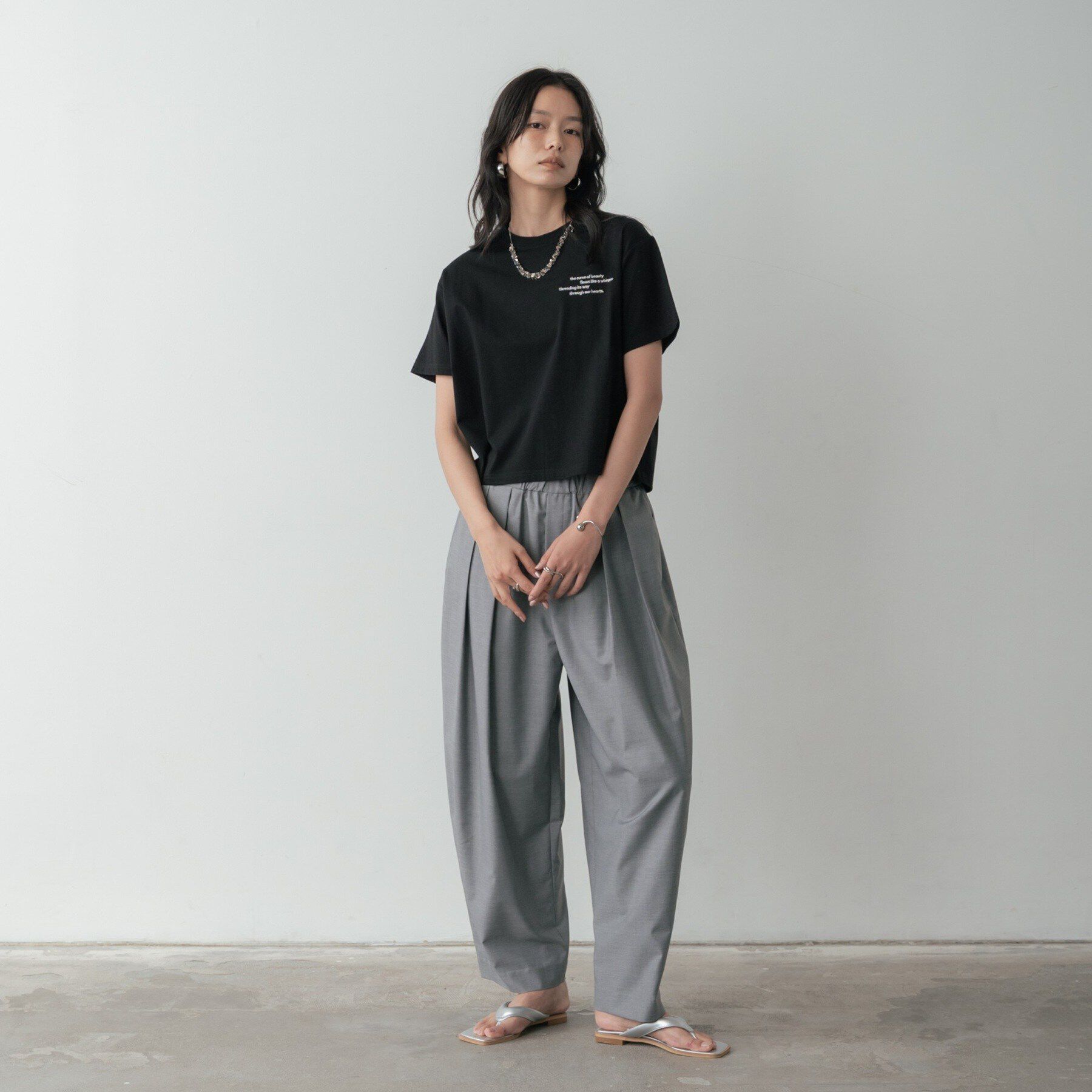 GALLEST「クルーネック刺繍Tシャツ」|Tシャツ・カットソー|