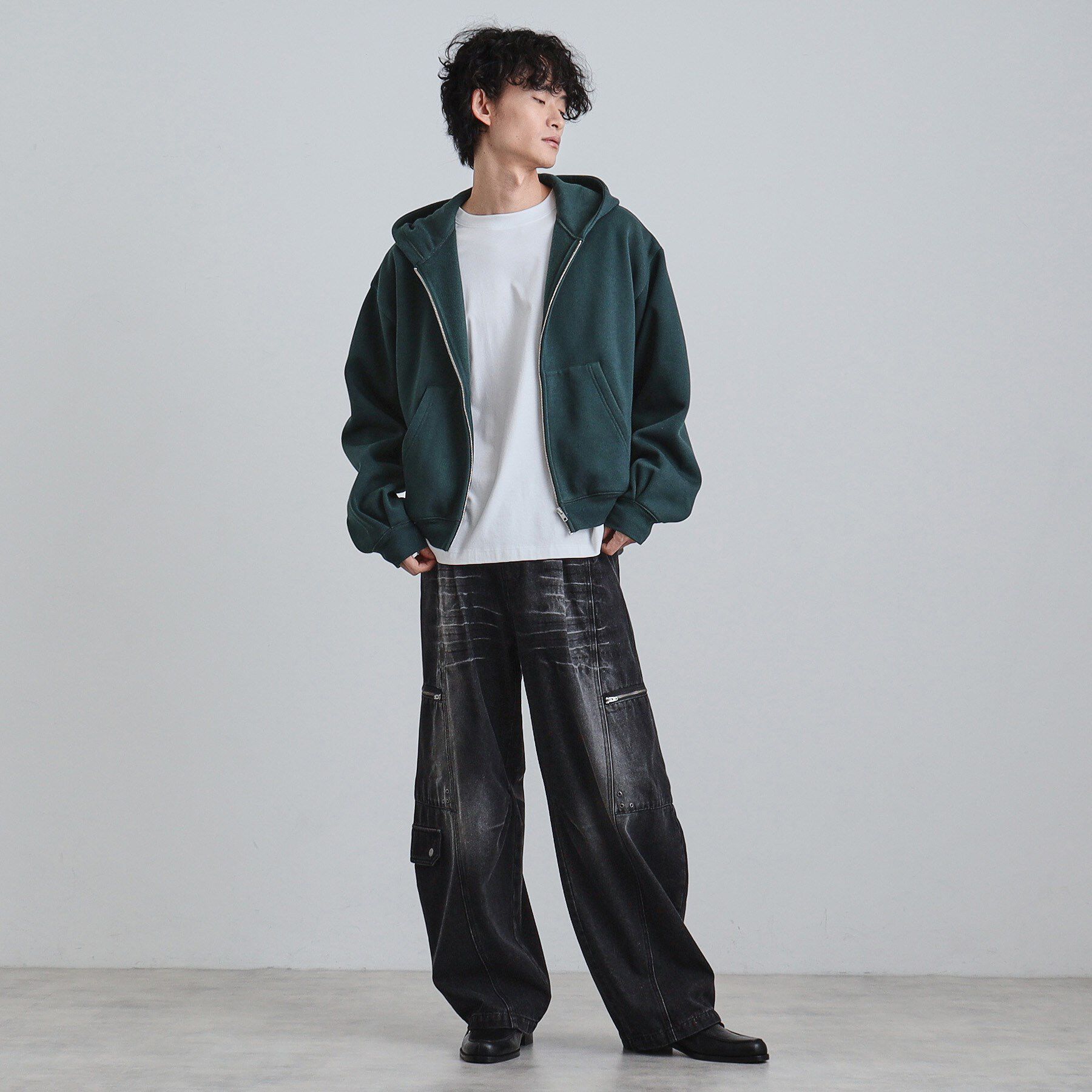 tk.TAKEO KIKUCHI「ボリュームスリーブジップパーカ」|パーカー|