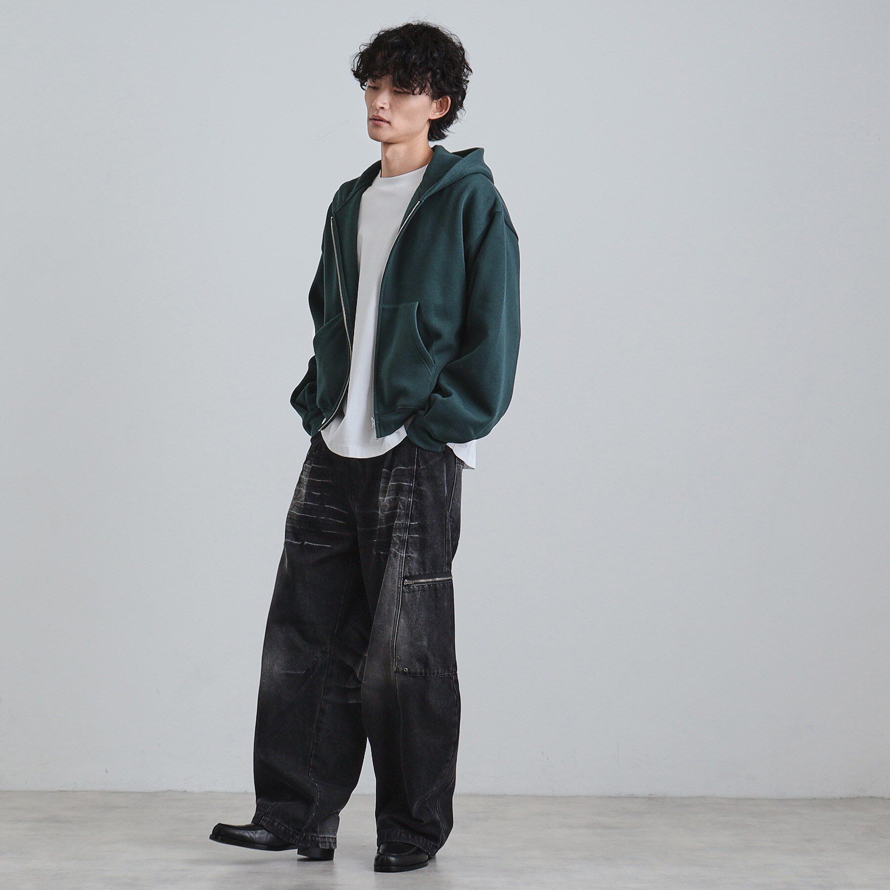 tk.TAKEO KIKUCHI「ボリュームスリーブジップパーカ」|パーカー|