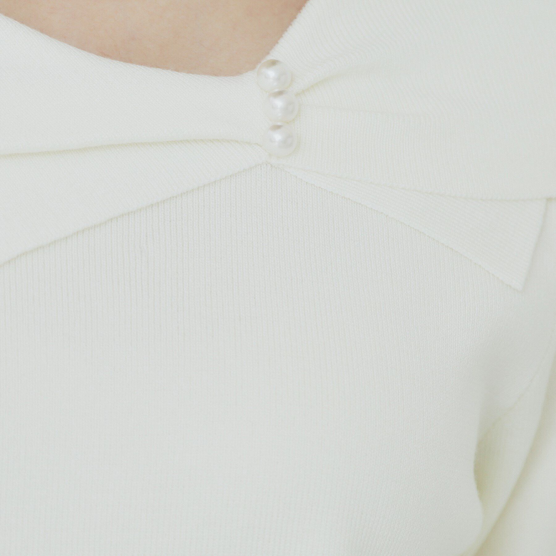 index「アシメリボンカラーニット【洗濯機洗い可】」|ニット・セーター|